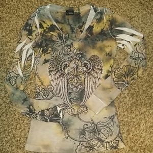 Women's LS decorative tee